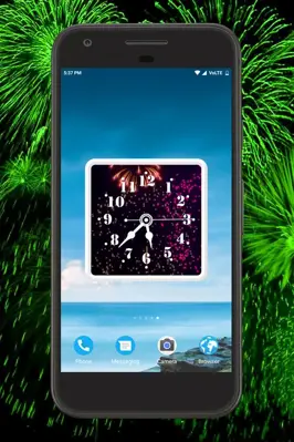 Firework Clock Live Wallpaper android App screenshot 0