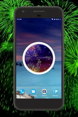 Firework Clock Live Wallpaper android App screenshot 1